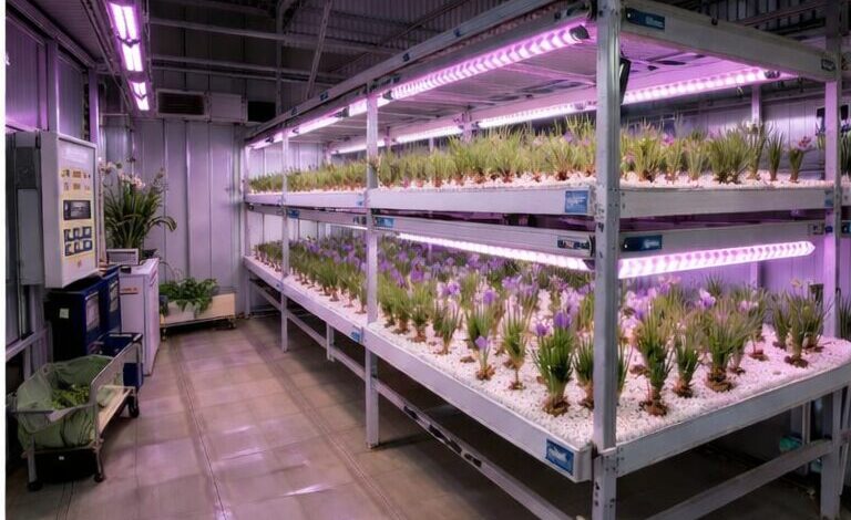 Kapalı Hidroponik Safran Sistemi