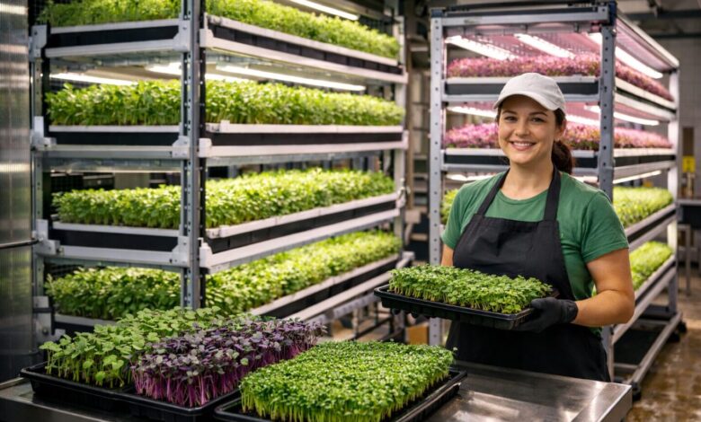 Highland Park’ta açılan Local Leaf hidroponik çiftliği, LED aydınlatmalı dikey sistemlerde yıl boyunca taze mikro yeşillikler üreterek sürdürülebilir şehir tarımına öncülük ediyor.