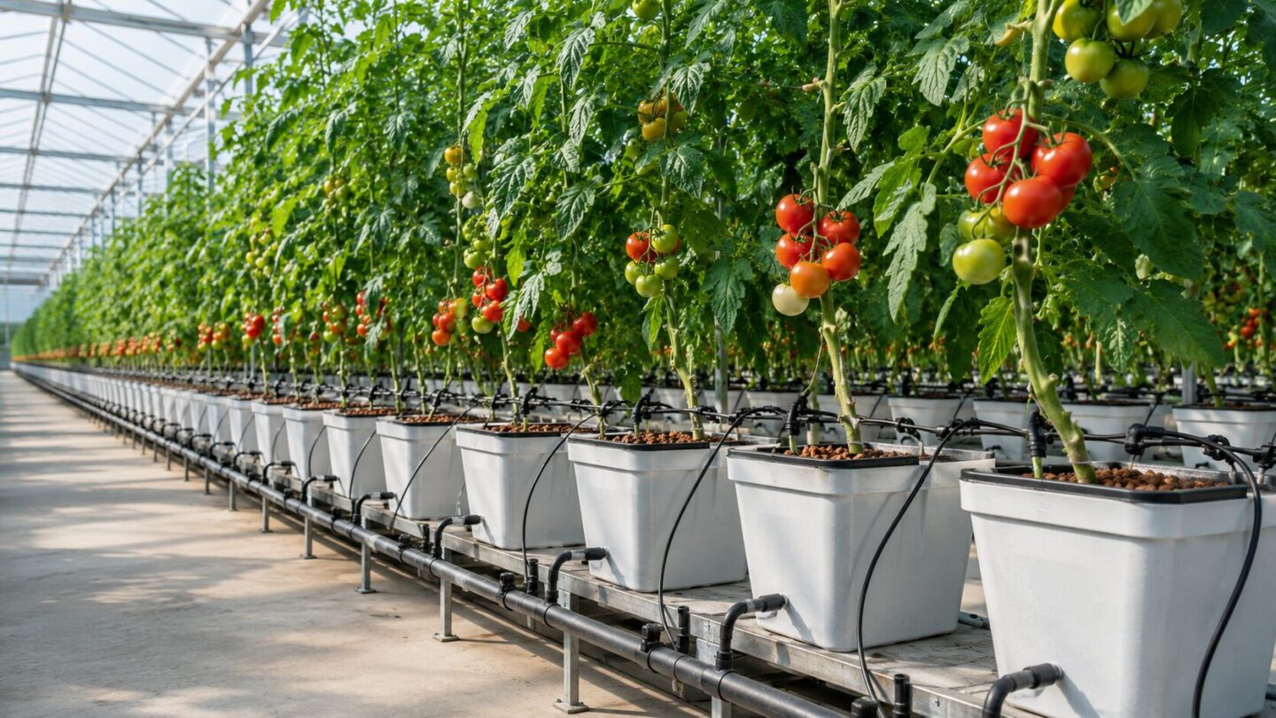 Dutch Bucket hidroponik sistem ile serada domates yetiştiriciliği