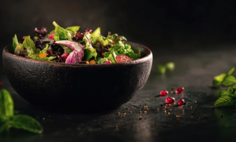 hidroponik marulun lezzetini temsil eden taze yeşillik salatası