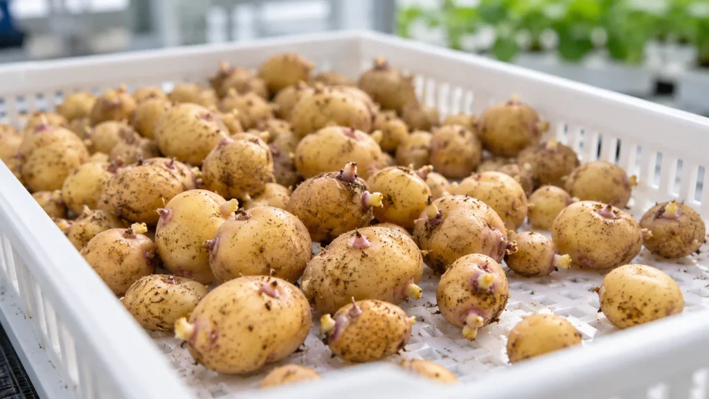 Hidroponik patates üretiminde kullanılan tohumluk patatesler